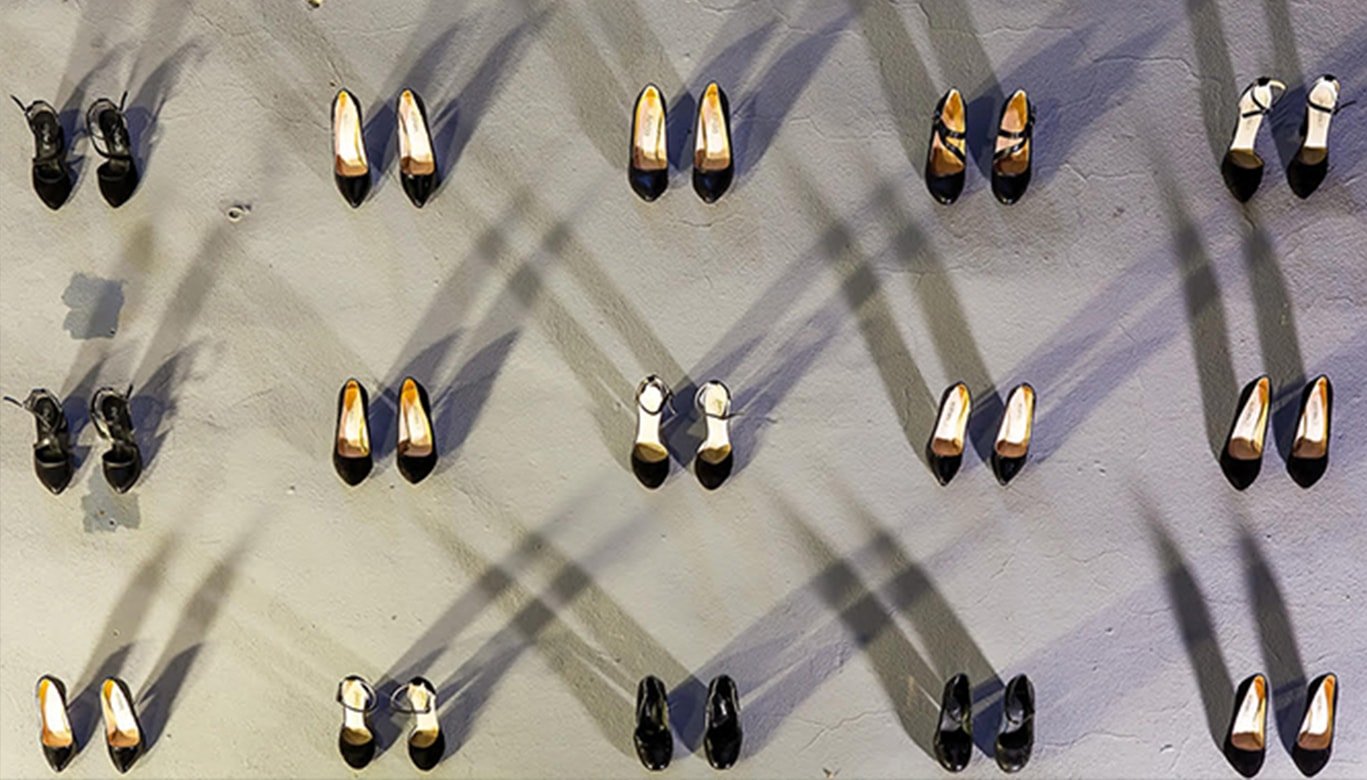 440 Pairs of Women’s Shoes Mounted to Symbolize their Murders