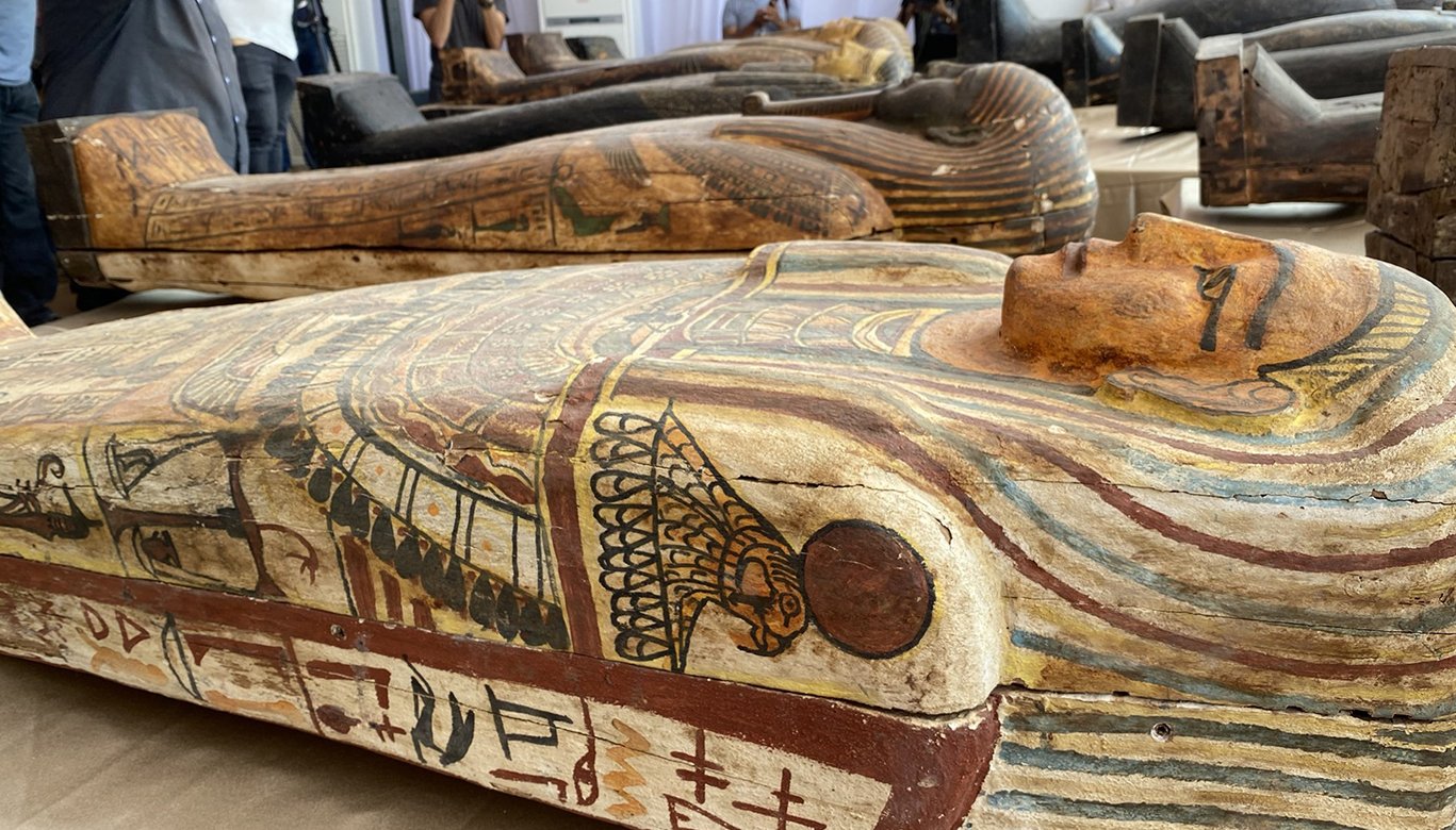 59 Intact Sarcophagi Unearthed in Egypt